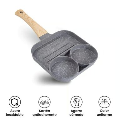 SARTEN VOLCÁNICO 3 DIVISIONES