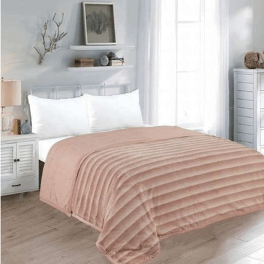 EDREDÓN PIEL DE FOCA CON PIEL DE DURAZNO CON DISEÑO