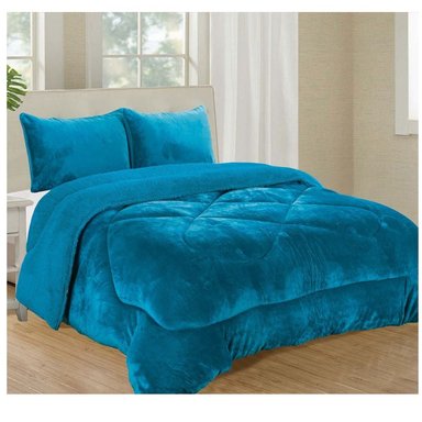 EDREDÓN PIEL DE ÁNGEL CON SHERPA CASATEX 3 PIEZAS QUEEN