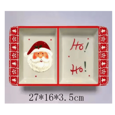PLATO NAVIDEÑO CON 2 DIVISIONES