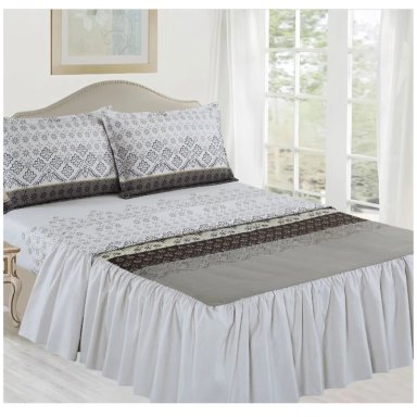 JUEGO DE SÁBANAS CASATEX CON BLONDA QUEEN