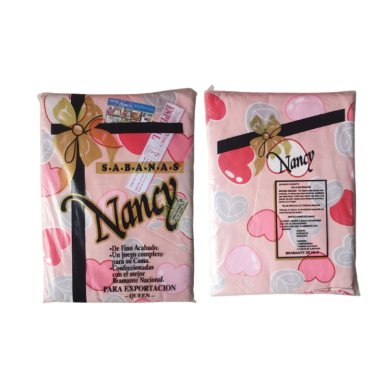 JUEGO DE SÁBANAS CON DISEÑO EN  2 PLAZAS