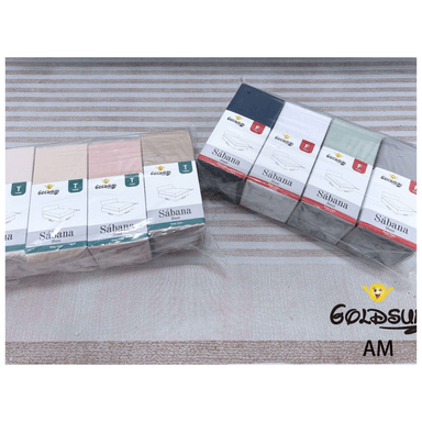 PACK DE 4 SÁBANAS GOLDSUN CON ELÁSTICO EN COLOR ENTERO