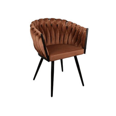 SET 2 SILLAS COMEDOR ELEGANTE TEJIDAS EN TERCIOPELO - 2