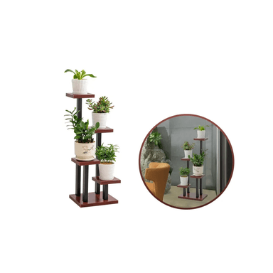 ESTANTE PARA MACETAS ESCALONADO DE 4 ESPACIOS