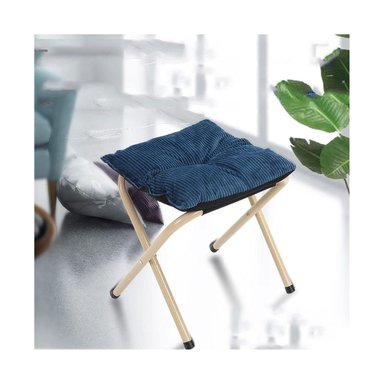 BANCA O REPOSAPIÉS PEQUEÑO PLEGABLE CON COJÍN ACOLCHADO