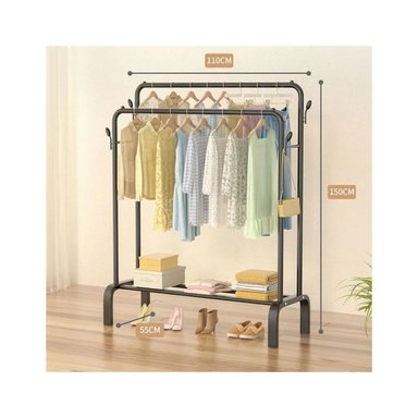 PERCHERO DE ROPA DOBLE COLGADOR CON ZAPATERA