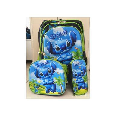 MOCHILA+LONCHERA+CARTUCHERA PARA NIÑOS