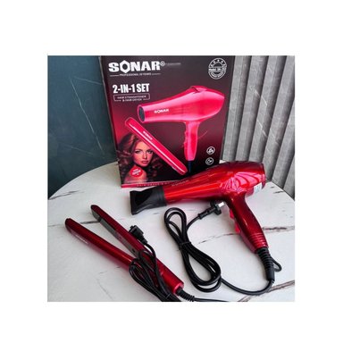 SET COMPLETO DE SECADORA  Y PLANCHA DE CABELLO