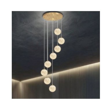 LAMPARA COLGANTE DE 8 ESFERAS