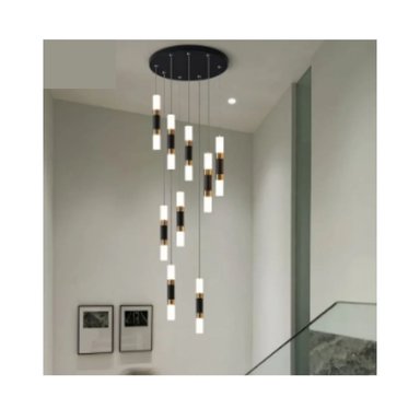 LÁMPARA COLGANTE NEGRO Y DORADO