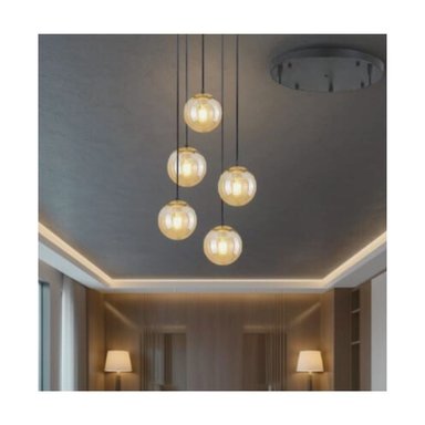 LÁMPARA COLGANTE  5 ESFERA LED