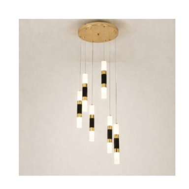 LÁMPAR COLGANTE DE 6 LUCES BARRA