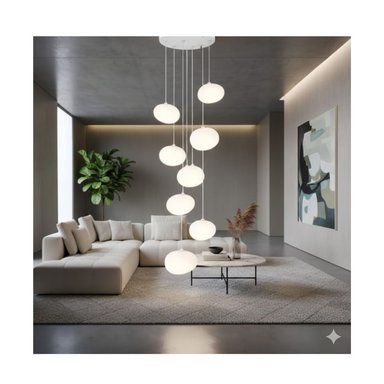 LÁMPARA COLGANTE ELEGANTE DE 8 LUCES