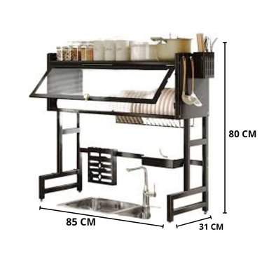 ESCURRIDOR DE PLATOS CON TAPA Y 2 NIVELES