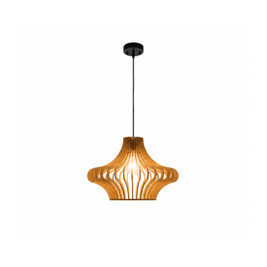 LÀMPARA COLGANTE MINIMALISTA DE MADERA - 1
