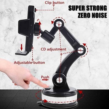 SOPORTE DE CELULAR VENTOSA PARA PARABRISAS O TABLERO AUTO - 3