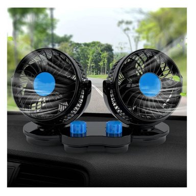 VENTILADOR 360º AUTO CAMIONETA 12V DOBLE CON BASE GIRATORIO - 5