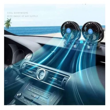 VENTILADOR 360º AUTO CAMIONETA 12V DOBLE CON BASE GIRATORIO - 6