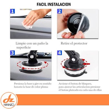 SOPORTE DE CELULAR PARA PARABRISAS O TABLERO AUTO - 2