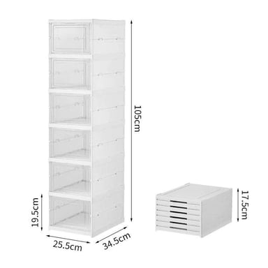 ZAPATERA BLANCO SEIS NIVELES CAJA ALMACENAMIENTO ZAPAT - 6