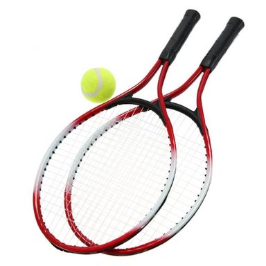 JUEGO TENIS MADERA PELOTA + 2 RAQUETAS - 2