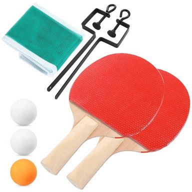 RAQUETA PING PONG MADERA MAS MALLA