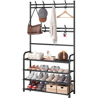 ZAPATERA PLATEADO ORGANIZADOR CALZADO ZAPATOS 5 NIVELES PERCHERO