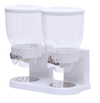 DISPENSADOR DOBLE LLAVE PARA ALIMENTO COCINA SNACK MENESTRAS