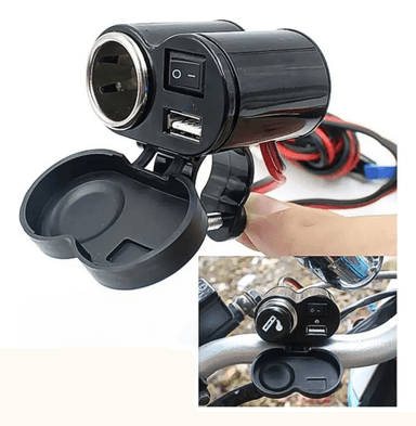 CARGADOR DE CELULAR PARA MOTO CIGARRERA USB