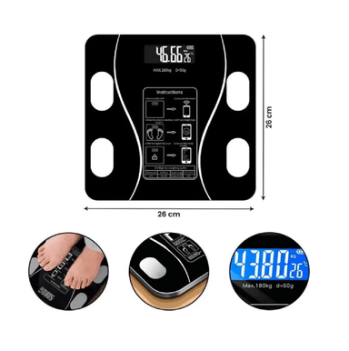 BALANZA DIGITAL BLUETOOTH CAPACIDAD 180 KG A PILAS
