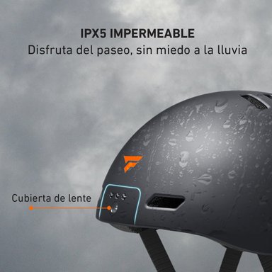 CASCO CICLISMO V6 NEGRO CICLISTA CON CÁMARA GRABADORA LUCES LED FOXWEAR BICICLETA - 5