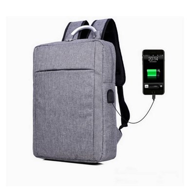 MOCHILA OEM BP20-GRIS GRIS IMPERMEABLE LAPTOP NETBOOK USB BP20