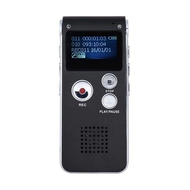 GRABADORA OEM SK-012 VOZ DIGITAL PORTATIL 8 GB PERIODISTA NEGRO