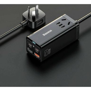 CARGADOR BASEUS PSZM00001 CONECTOR MULTI PUERTOS CARGA RAPIDA 65W - 2