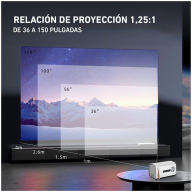 PROYECTOR IOS ANDROID MINI 36 A 150 PULGADAS 720P WIFI PORTÁTIL T100 - 5