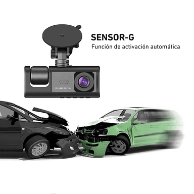 CÁMARA GRABADORA PARA TABLERO DE CARRO 3 LENTES HD VISIÓN NOCTURNA T717W - 6