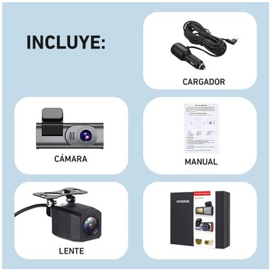 CÁMARA VEHICULAR D28W PANTALLA DIGITAL 1080P DVR WIFI AUTO CARRO - 7