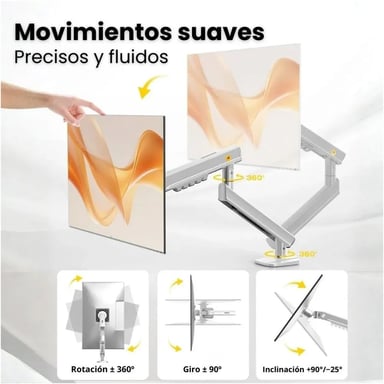 BRAZO SOPORTE RACK GIRATORIO DE MONITOR 17' 32' NORTH BAYOU A5-XS GRIS - 3