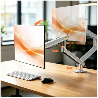 BRAZO SOPORTE RACK GIRATORIO DE MONITOR 17' 32' NORTH BAYOU A5-XS GRIS - 7