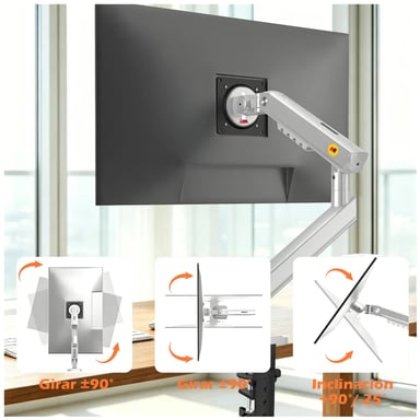 BRAZO SOPORTE RACK GIRATORIO DE MONITOR 17' 32' NORTH BAYOU A5-XS GRIS - 8