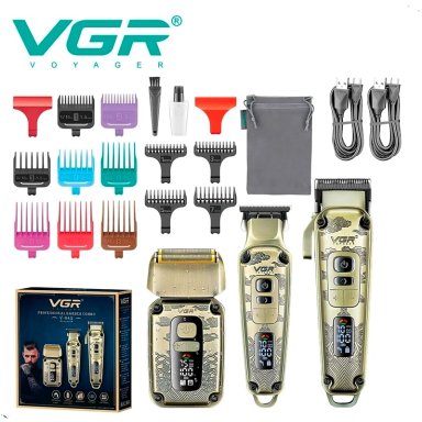 MAQUINA CORTE CABELLO VGR V 642 COMBO 3 EN 1 INALAMBRICO