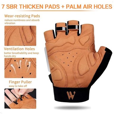 GUANTES WEST BIKING DE CICLISMO MOTOCICLETA GUANTE MEDIO DEDO - 6