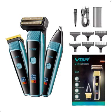 MAQUINA CORTE PELO 3 3N 1 VGR V-366 INALAMBRICO