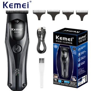MAQUINA CORTA PELO KEMEI KM 593 TRIMMER PROFESIONAL KM-593 RECARGABLE
