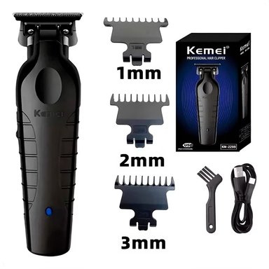 MAQUINA CORTE CABELLO KEMEI KM 2299 MAQUINA CORTA CABELLO TRIMMER KM-2299 NEGRO INALAMBRICO