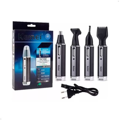 CORTADORA KEMEI RECARGABLE VELLO NASAL OIDO 4 EN 1 KM-6630