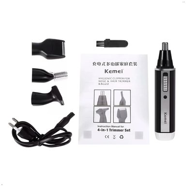CORTADORA KEMEI RECARGABLE VELLO NASAL OIDO 4 EN 1 KM-6630 - 4