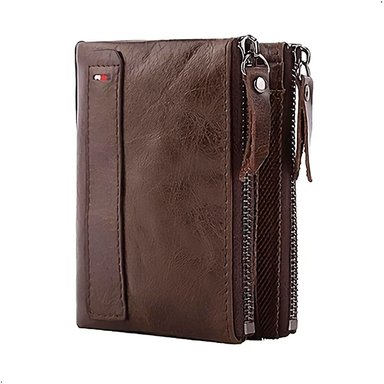 BILLETERA CUERO GENUINO HOMBRE MONEDERO DISEÑADOR LUJO TARJETERO