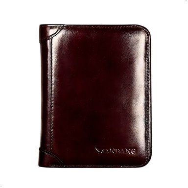 BILLETERA CUERO MANBANG ESTILO CLÁSICO GENUINO